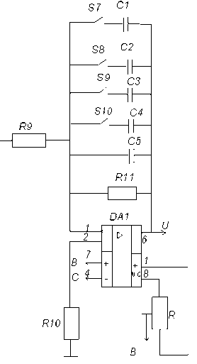 Курсовая работа: Проектирование перестраиваемого генератора синусоидального напряжения с устройством индикации частоты и источником питания
